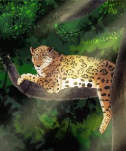 Leopard In Tree Paint By Numbers