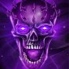 Mad Purple Skull Paint By Numbers