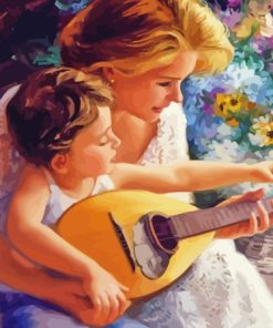 Musician Mom And Son Paint By Numbers