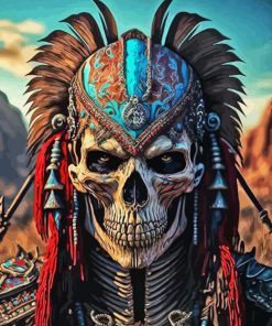 Native Skull Paint By Numbers