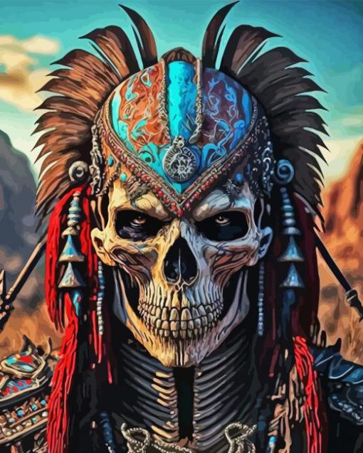 Native Skull Paint By Numbers