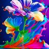 Neon Flower Paint By Numbers
