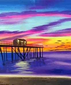 Pier Sunset Paint By Numbers