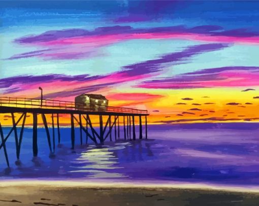 Pier Sunset Paint By Numbers