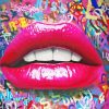 Pink Graffiti Lips Paint By Numbers