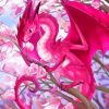 Pink Mystical Dragon Paint By Numbers