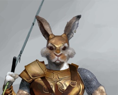 Rabbit With Knight Paint By Numbers