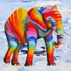 Rainbow Elephant Paint By Numbers