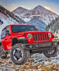 Red 2018 Jeep Wrangler Paint By Numbers