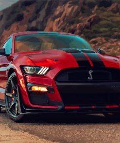 Red Ford Shelby Gt Paint By Numbers