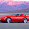 Red Corvette C4 Paint By Numbers
