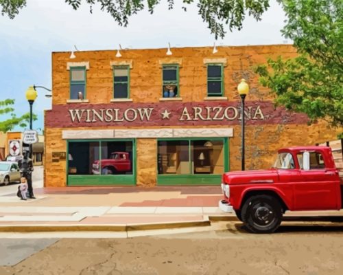 Standing On The Corner In Winslow Arizona Park Paint By Numbers