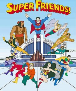 Super Friends Character Paint By Numbers