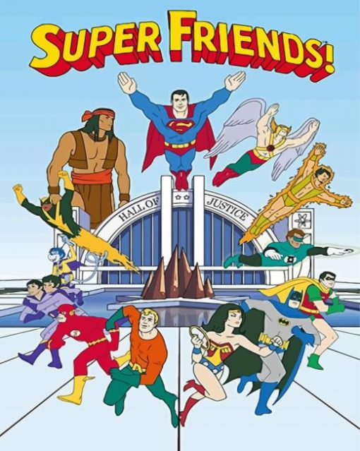 Super Friends Character Paint By Numbers