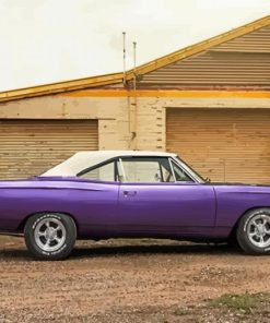 Vintage Plum Crazy Plymouth Roadrunner Paint By Numbers