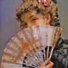 Vintage Woman With Fan Paint By Numbers