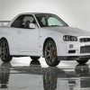 White Nissan Gtr R34 Paint By Numbers