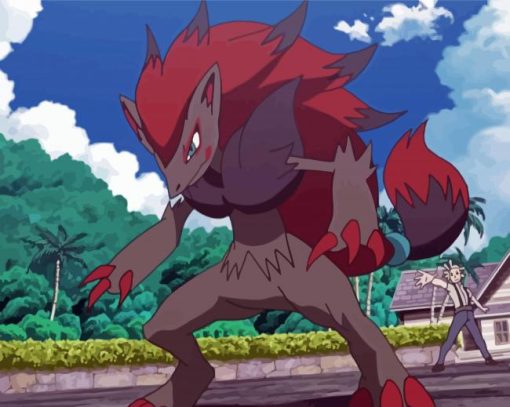 Zoroark Pokemon Paint By Numbers