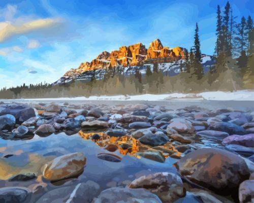 Castle Mountain Banff Paint By Numbers