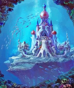 Castle Under The Sea Art Paint By Numbers