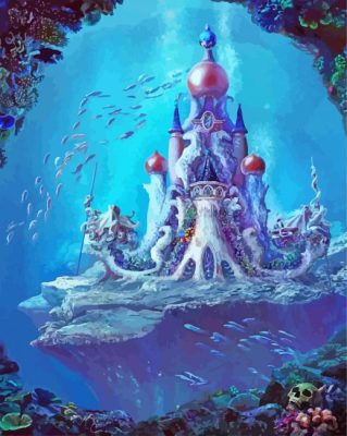 Castle Under The Sea Art Paint By Numbers