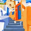 Cat In Greece Paint By Numbers