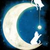 Cats And Moon Paint By Numbers