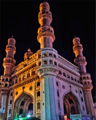 Charminar Monument In Hyderabad Paint By Numbers