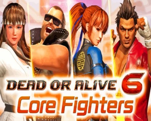 Dead Or Alive Core Fighters Video Game Paint By Numbers