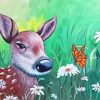 Deer With Butterfly Paint By Numbers