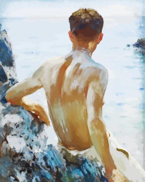 Henry Scott Tuke Beach Study Paint By Numbers