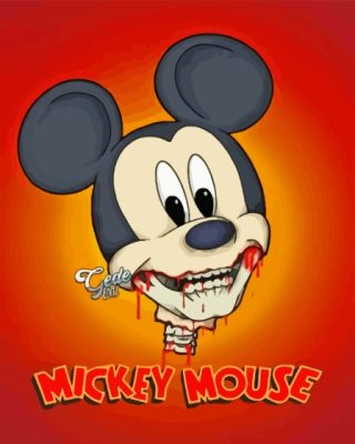 Mickey Mouse Horror Poster Paint By Numbers