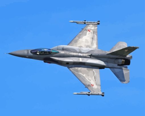 Military F 16 Fighting Falcon Paint By Numbers