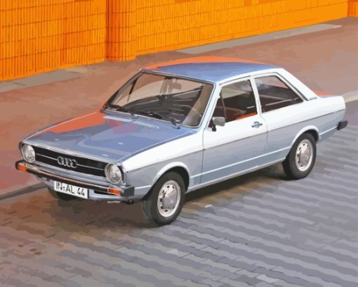 Old Grey Audi 80 Car Paint By Numbers