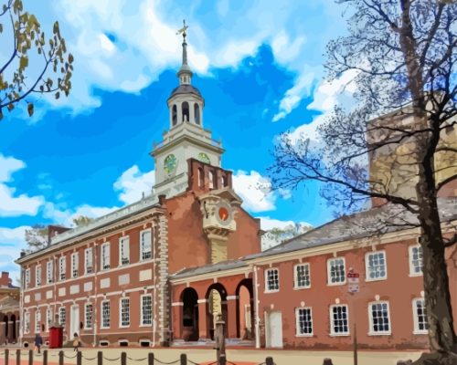 Philadelphia Independence Hall Paint By Numbers