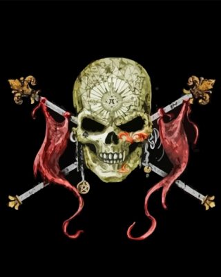 Pirate Skull Paint By Numbers