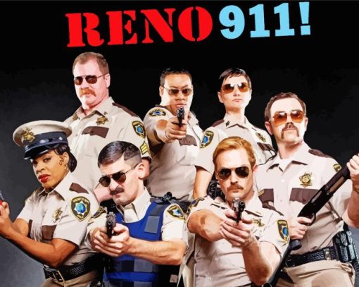 Reno 911 Serie Poster Paint By Numbers