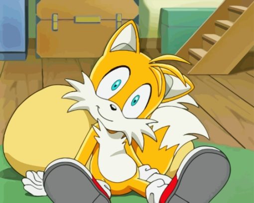 Tails The Hedgehog Comic Book Character Paint By Numbers