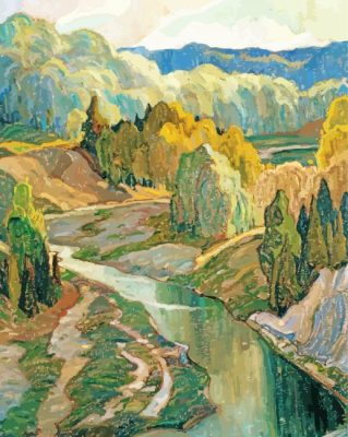 The Valley 1921 By Franklin Carmichael Paint By Numbers