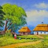 Village Landscape Paint By Numbers