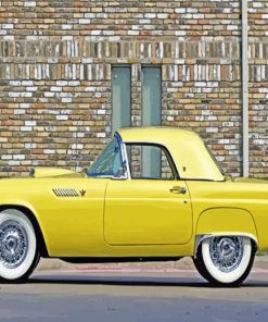 Yellow Ford Thunderbird Paint By Numbers