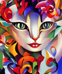 Abstract Cat Art Paint By Numbers