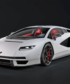 Aesthetic White Lamborghini Paint By Numbers