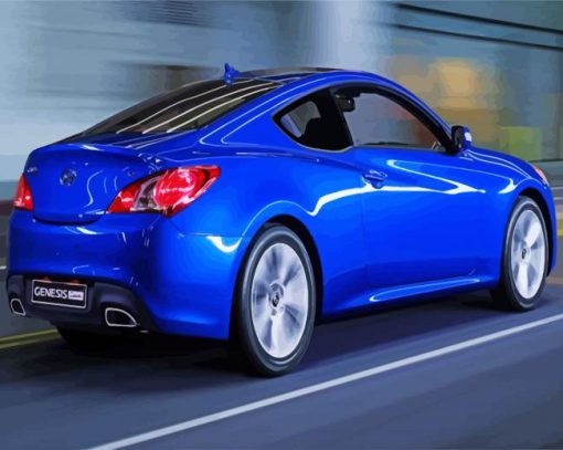 Blue Hyundai Genesis Car Paint By Numbers