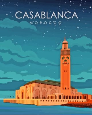 Casablanca Morocco Poster Paint By Numbers