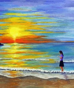 Sunrise On Beach Paint By Numbers