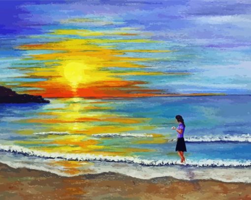 Sunrise On Beach Paint By Numbers