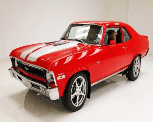 Red Nova Chevy Paint By Numbers