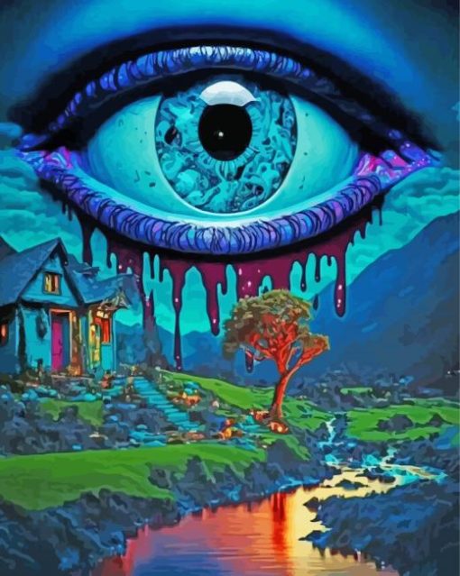 Sad Eye Art Paint By Numbers