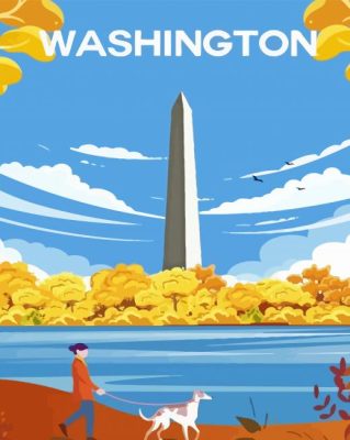 Washington Monument Poster Paint By Numbers